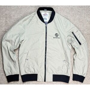 Beanpole Men's Multicolored Full‎ Zip Embroidered Jacket Size Small Tall